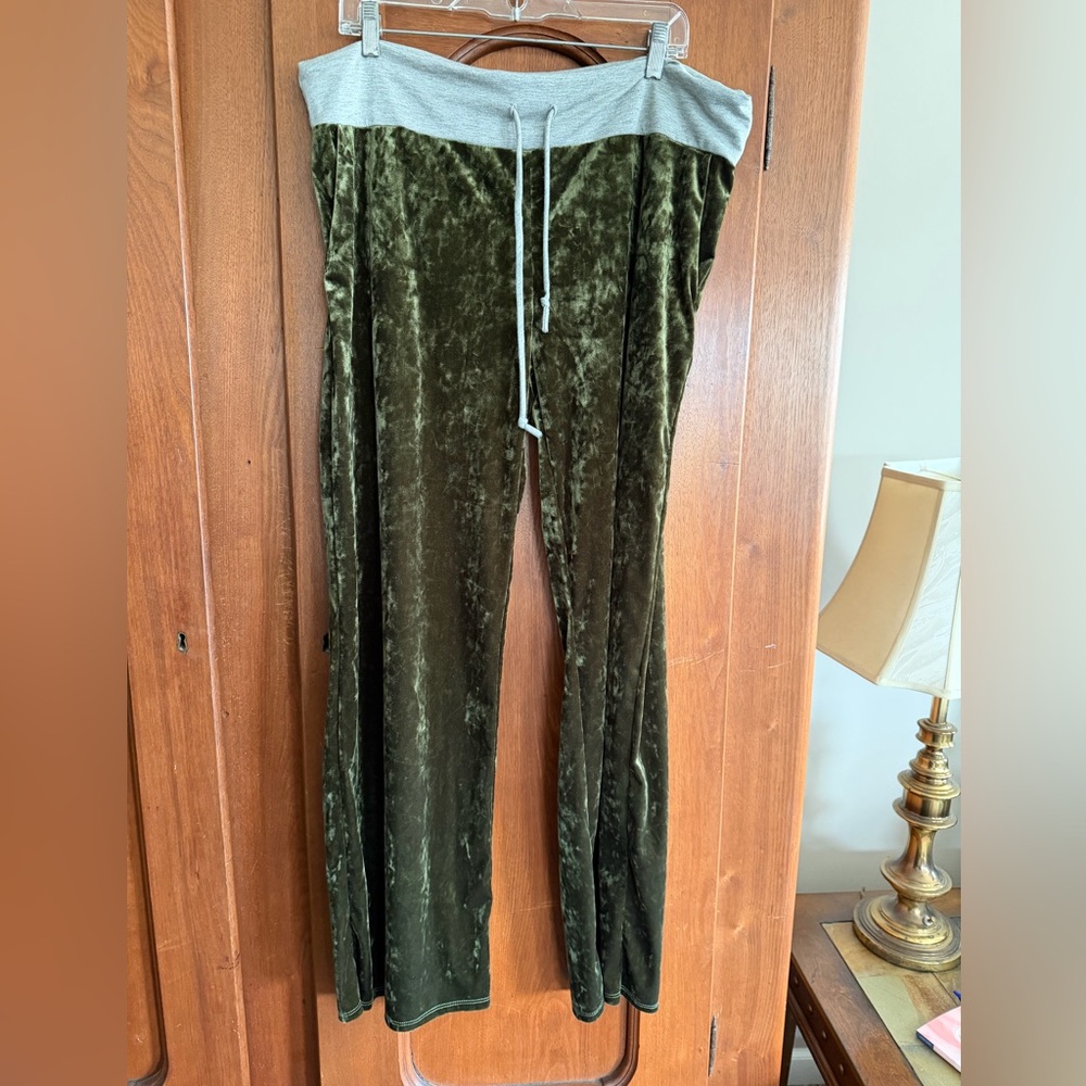 Luxurious Green Velvet Joggers